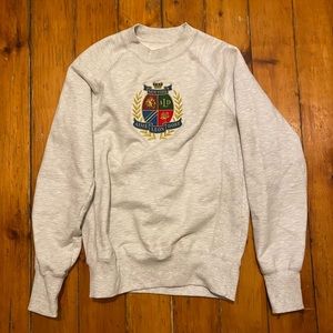 Aimé Leon Dore sweatshirt grey embroidered crest